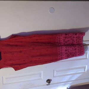 Sag Harbor Red Floral Dress